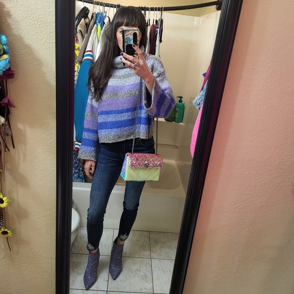 NWT Kurt Geiger Medium Kensington Multi Color Sequin Bag Purse - Picture 16 of 16